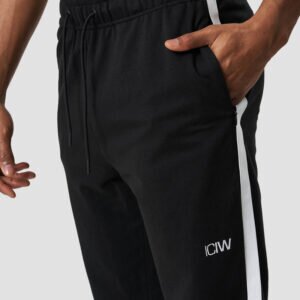 ICIW zwarte joggingbroek met witte streep heren - Afbeelding 3